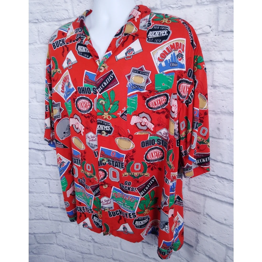 Vintage 90's Lee Sport Ohio State All Over Logo Print XL - Picture 2 of 6